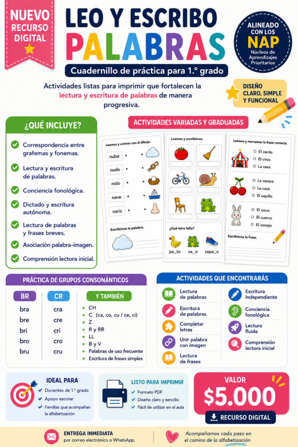 Pack actividades 1° grado